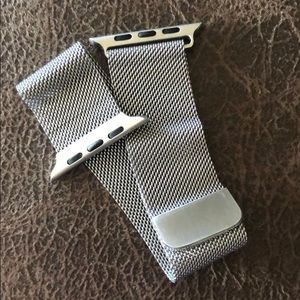 42mm silver mesh smart watch band